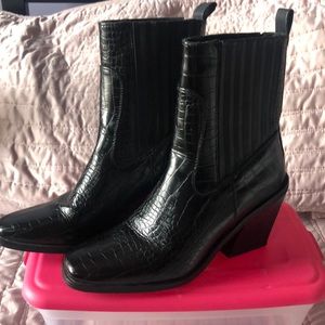 Black Halston booties